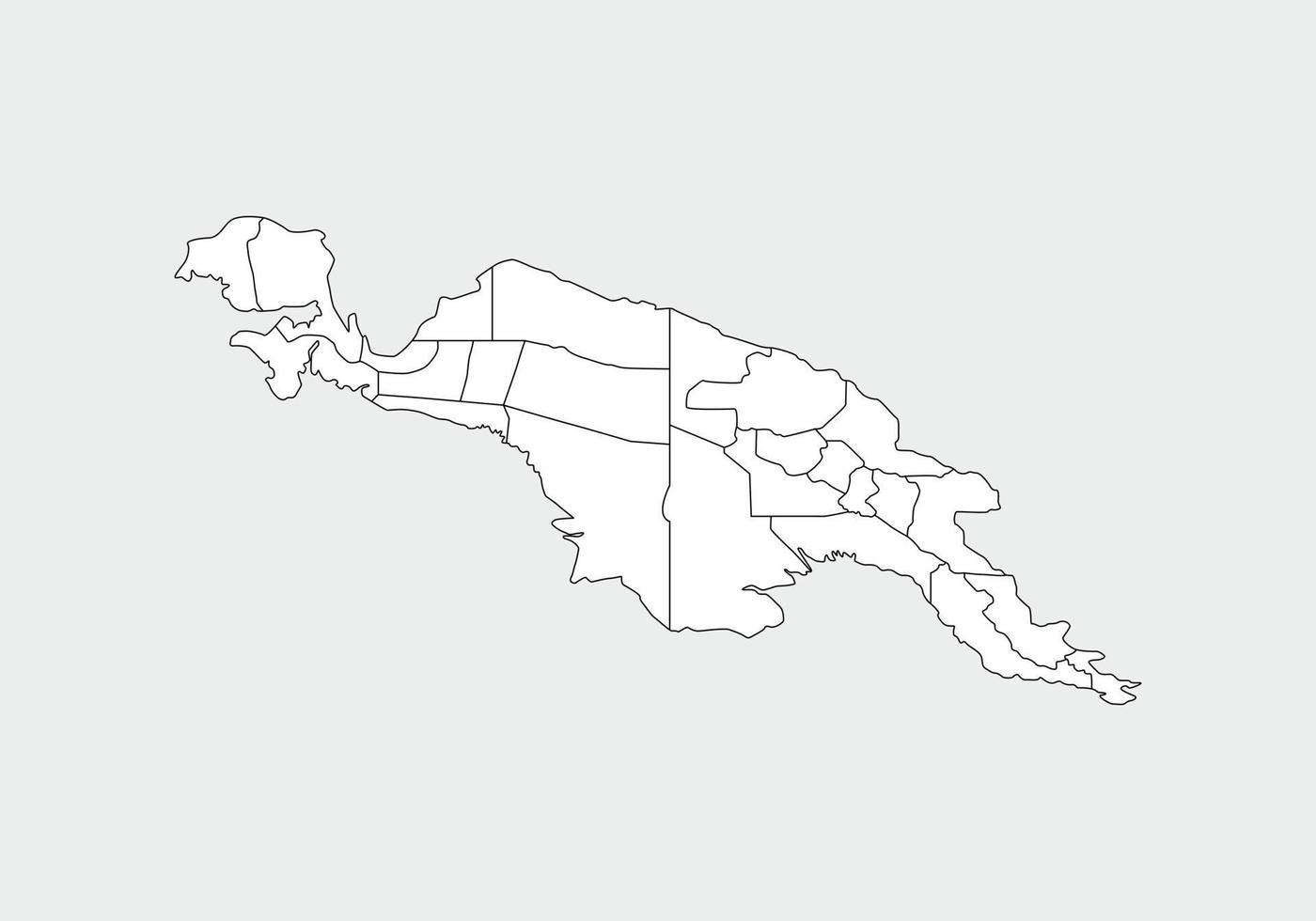 simple mapa administrativo, político y de carreteras mapa vectorial de la isla indonesia de java vector