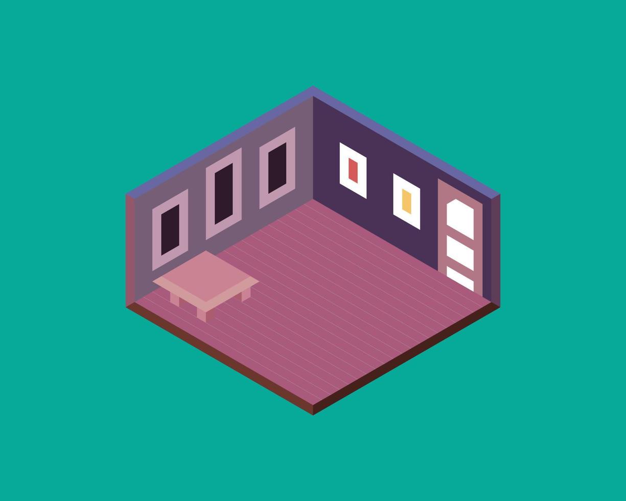 Home isometric concept vector illustration