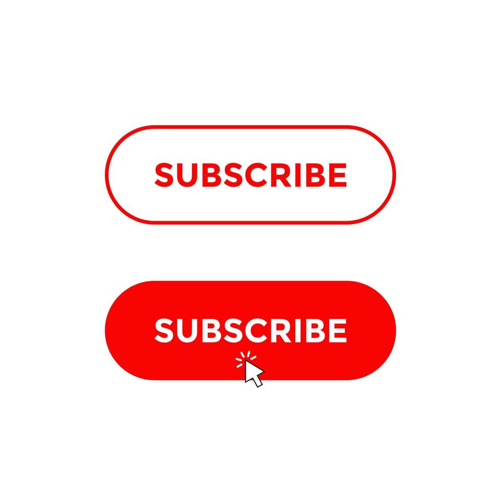 haga clic en el icono del botón de suscripción en estilo plano vector