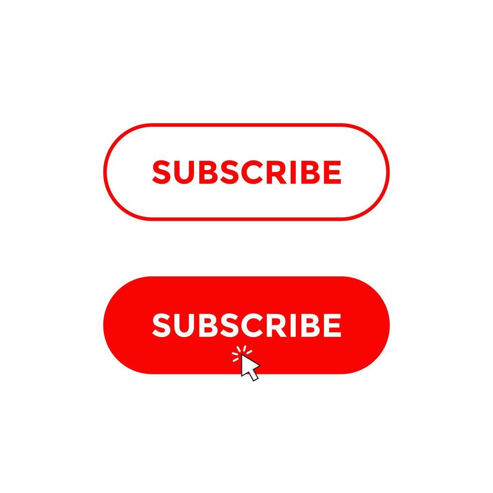 Click Subscribe Button Icon in Flat Style vector