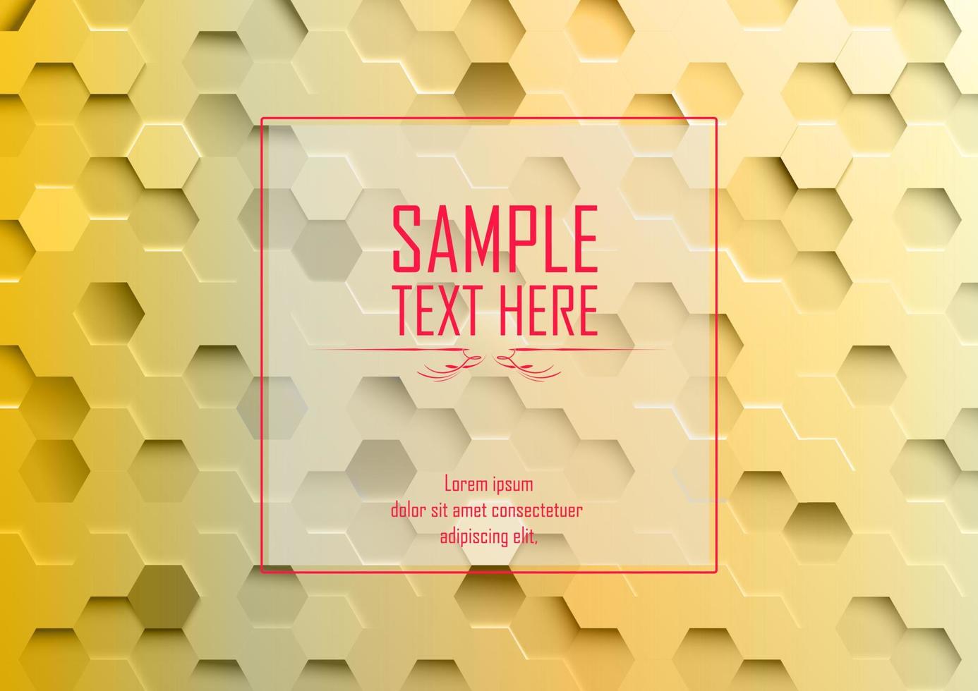 ilustración vectorial de fondo hexagonal abstracto- texto de muestra aquí vector