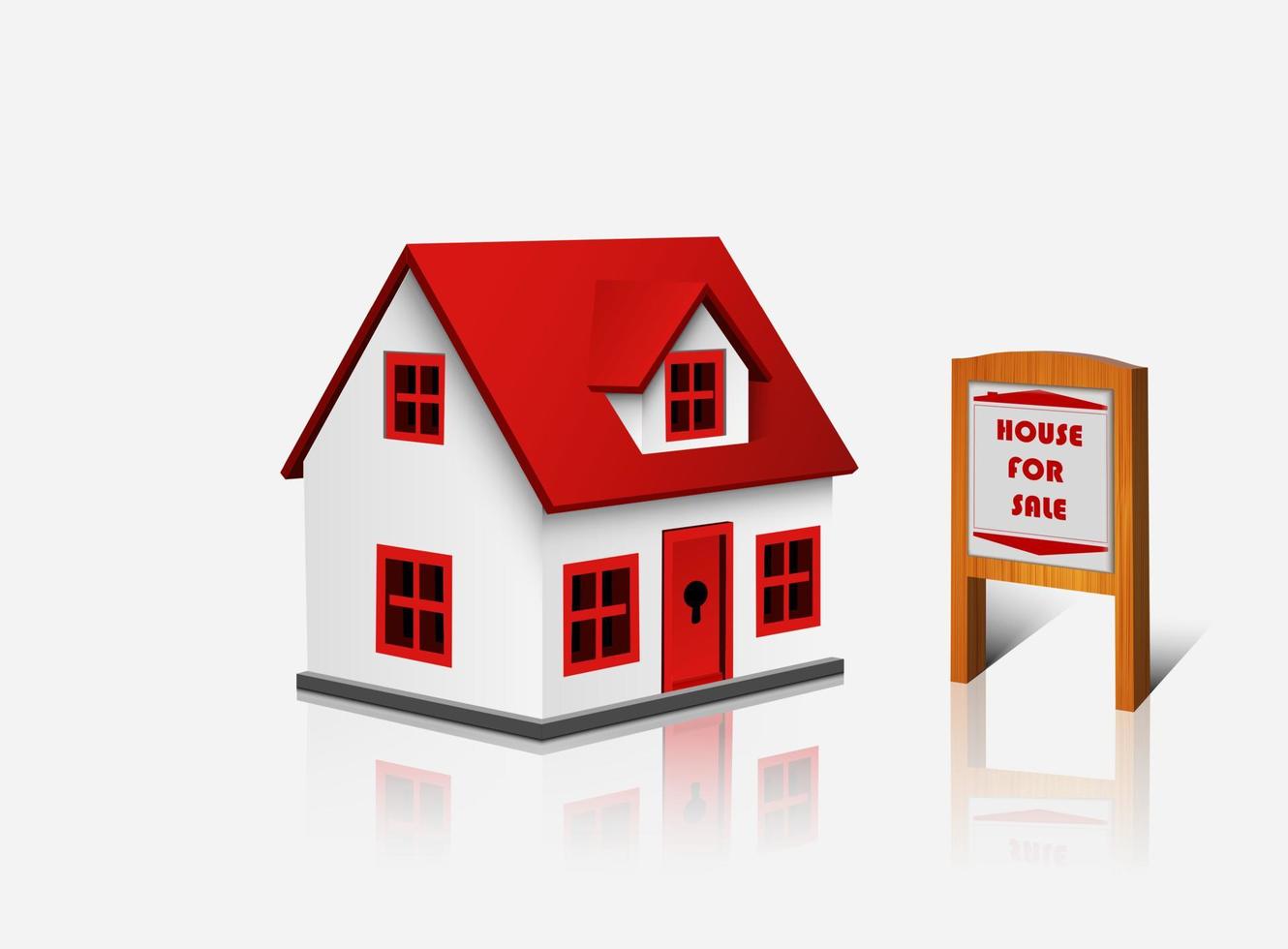 House for sale icon vector