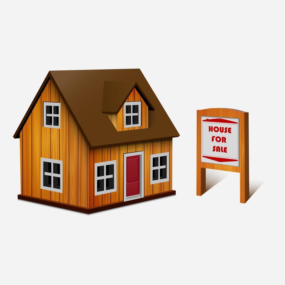 House for sale icon vector