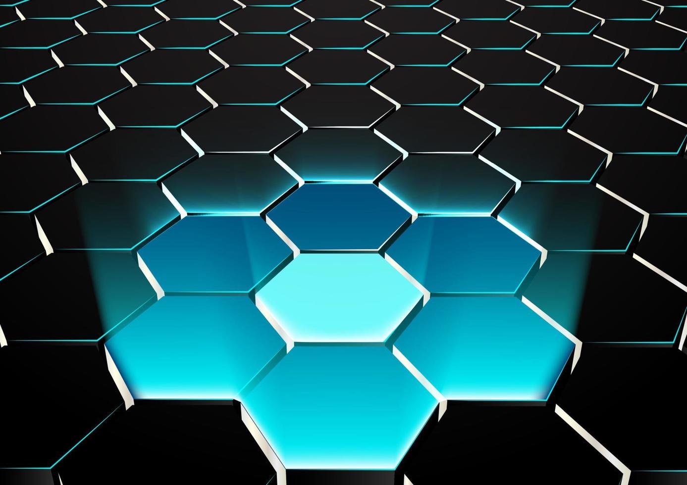 fondo hexagonal abstracto vector