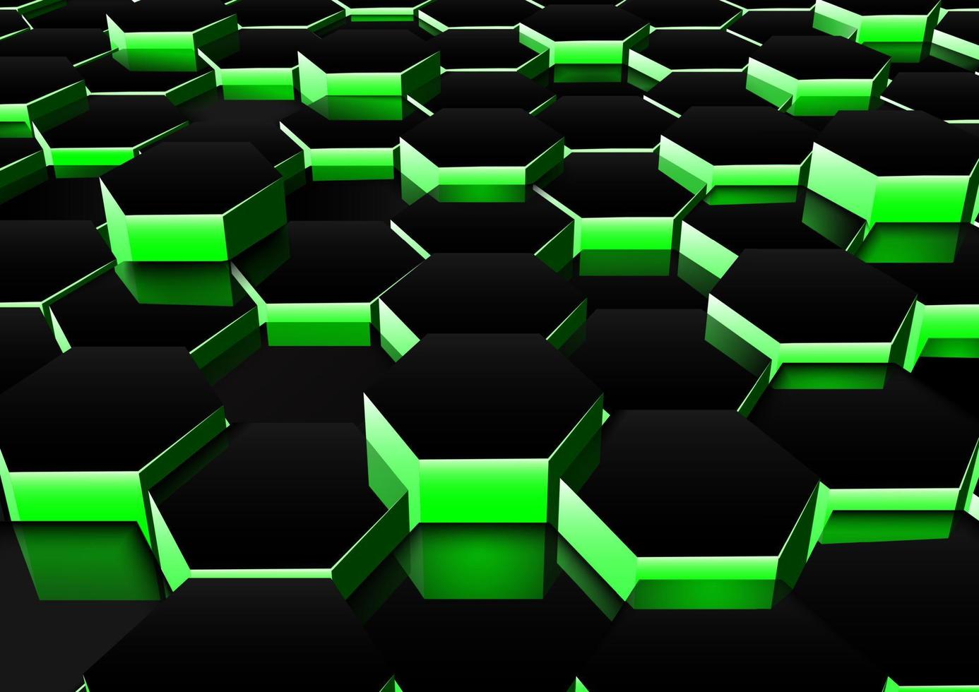 Dark green hexagonal background vector