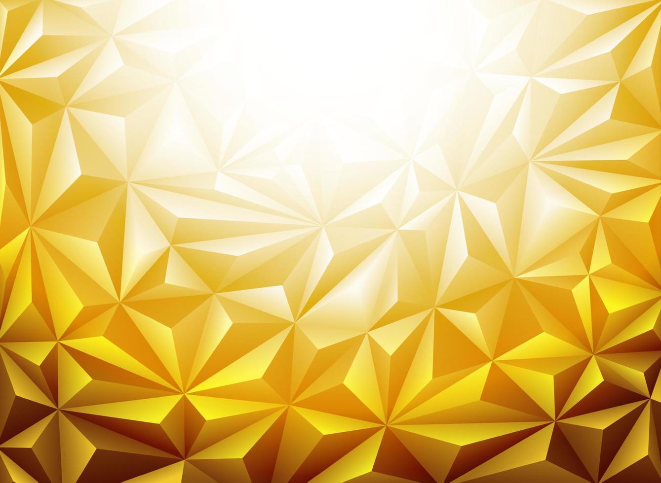 Golden polygonal background vector