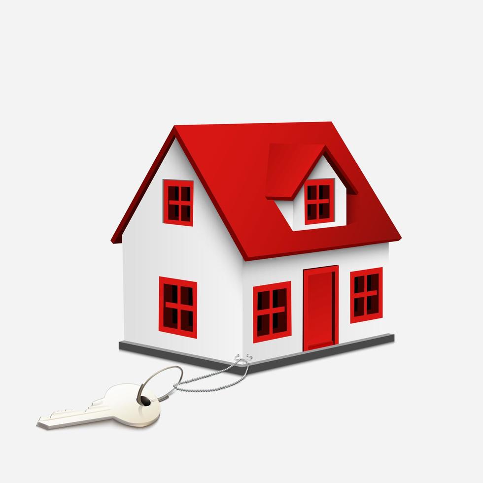 House with silver key vector