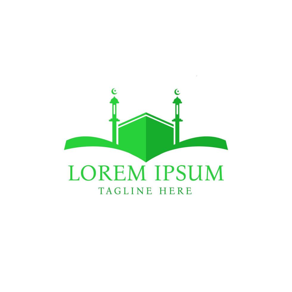 diseño de logotipo islámico kaaba vector eps