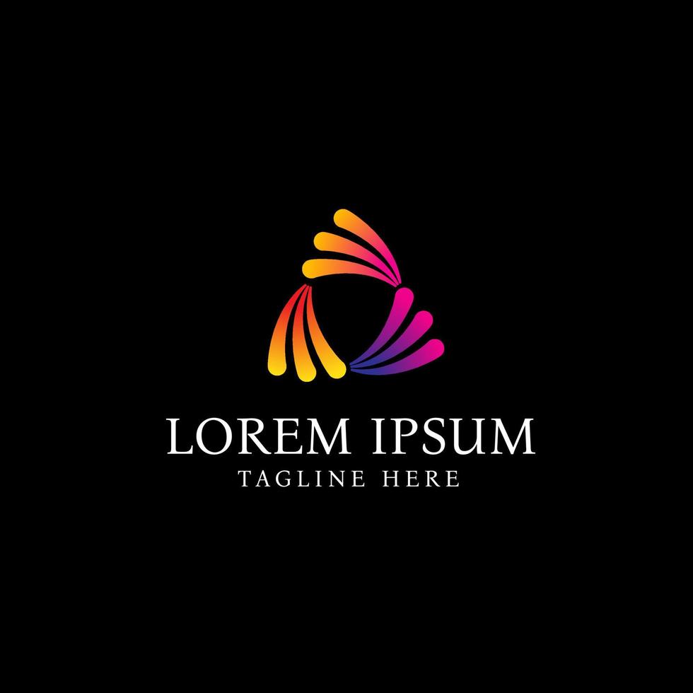 abstrack logo triangle modern design vector eps