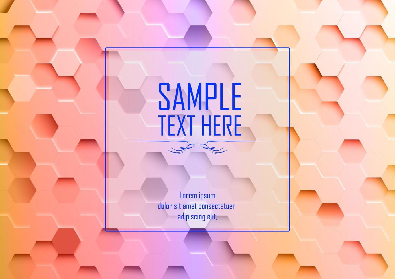 Vector illustration of Abstract hexagonal background- sample text here