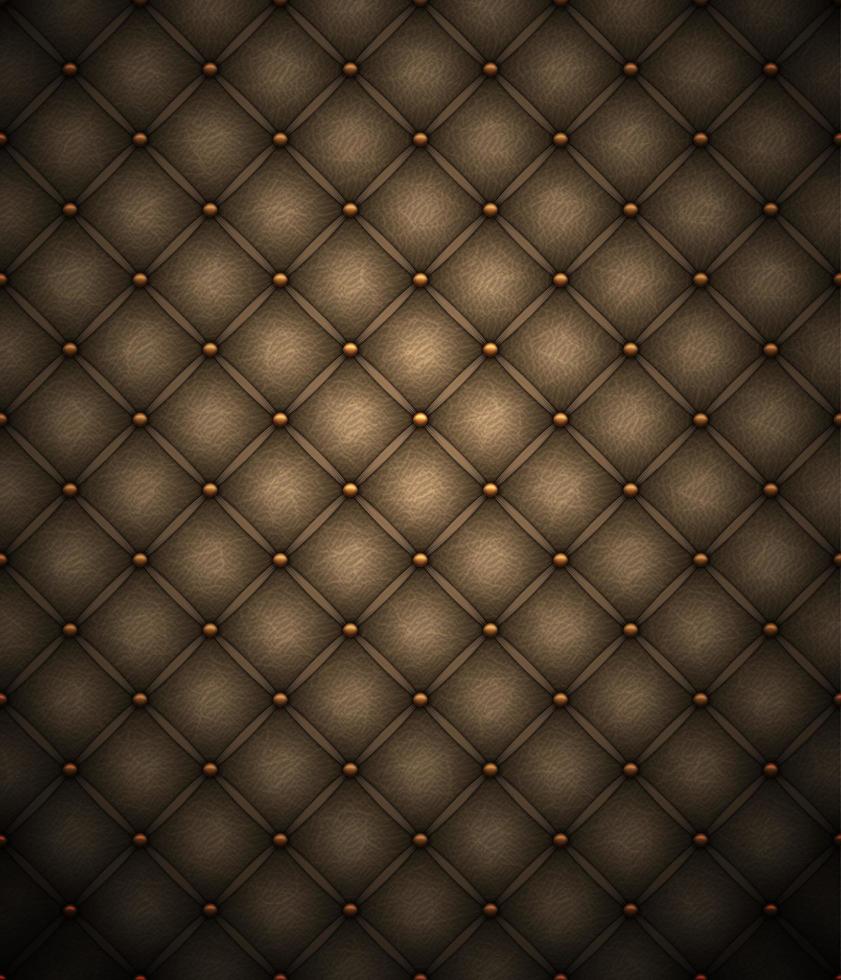 Vector illustration of Dark brown leather upholstery background