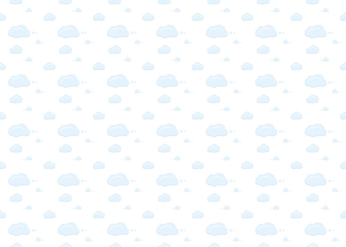 cartoon cloud seamless pattern vector on white background