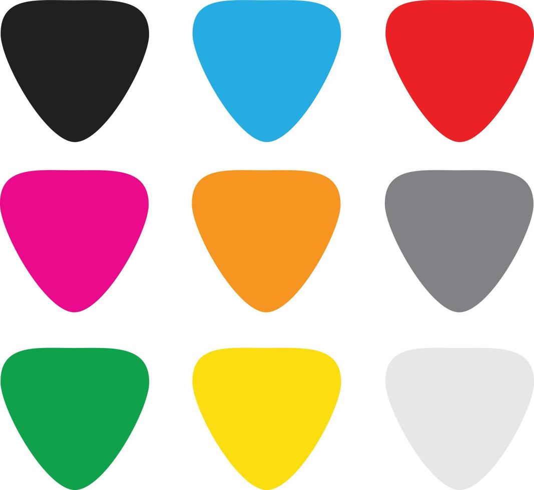 colorful guitar picks icon. guitar picks sign. vector