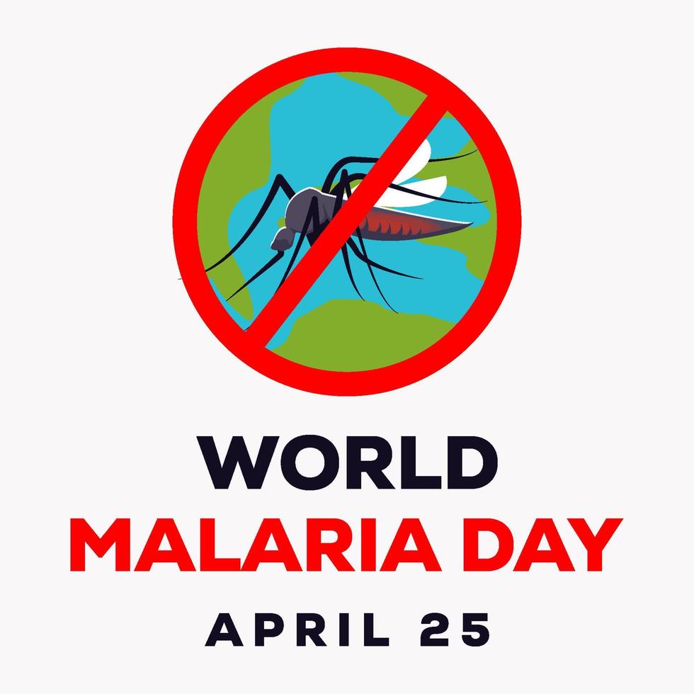 ilustración de diseño del día mundial de la malaria vector