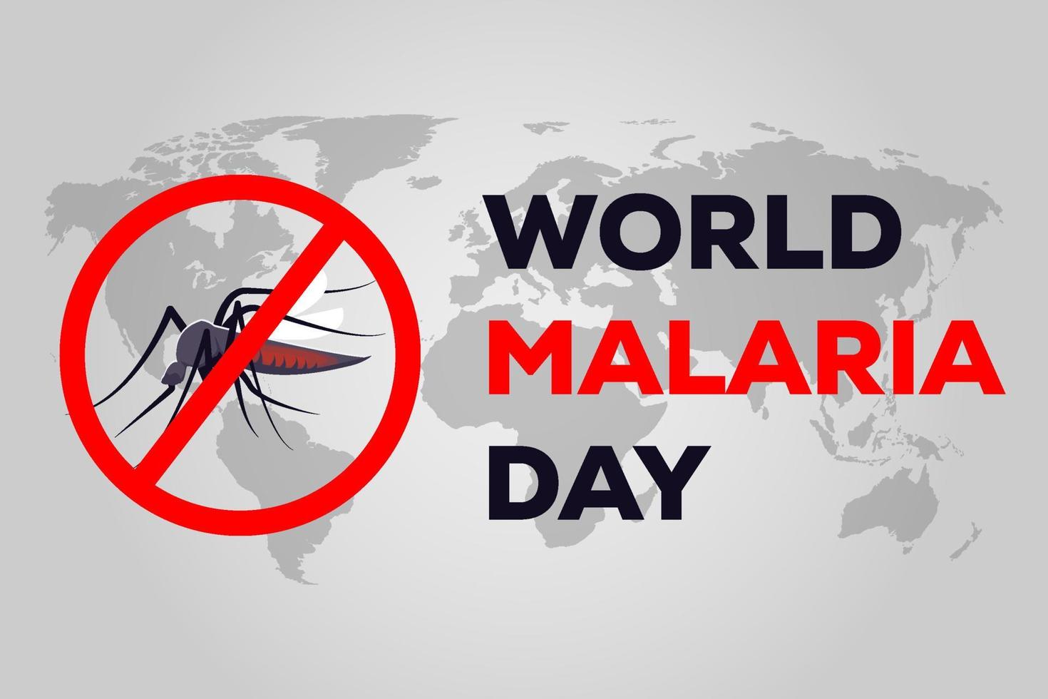 world malaria day banner illustration vector