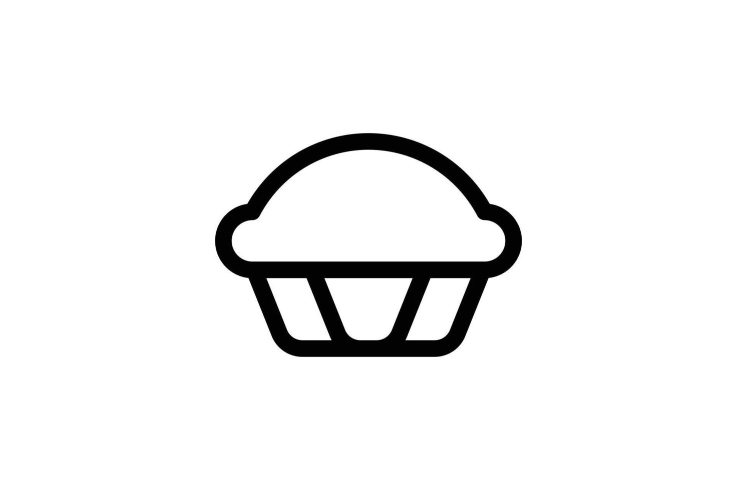 Pie Icon Bakery Line Style Free vector