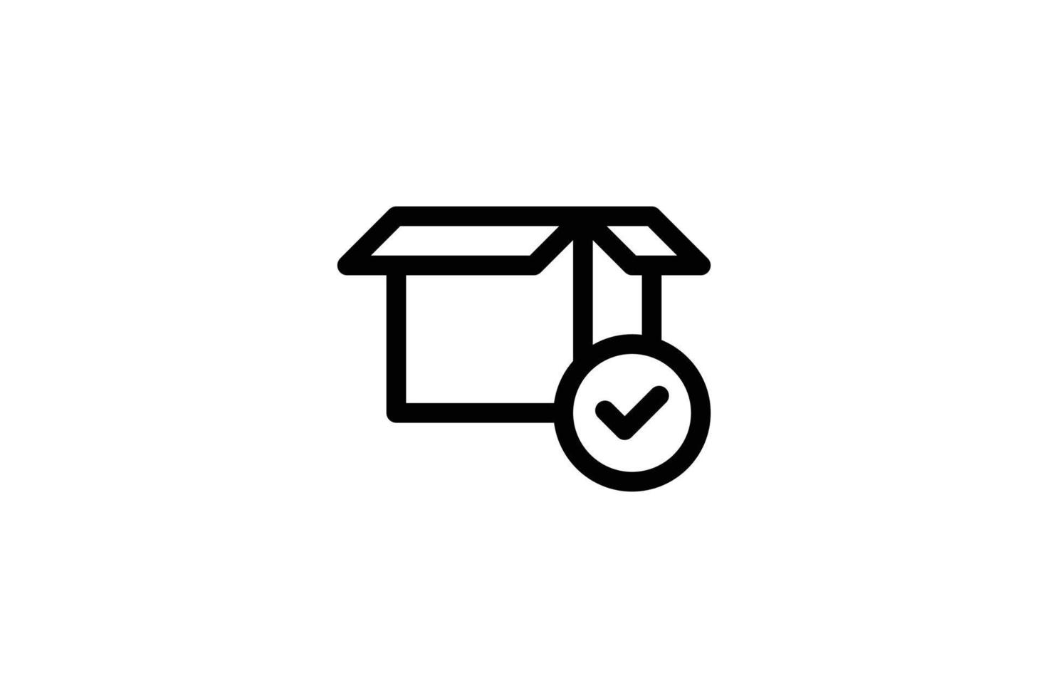 Delivery Complete Icon Logistic Line Style Free vector