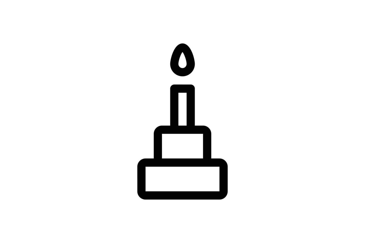 Cake Icon Bakery Line Style Free vector