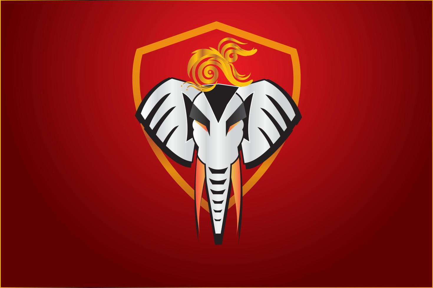 elephant logo design vector
