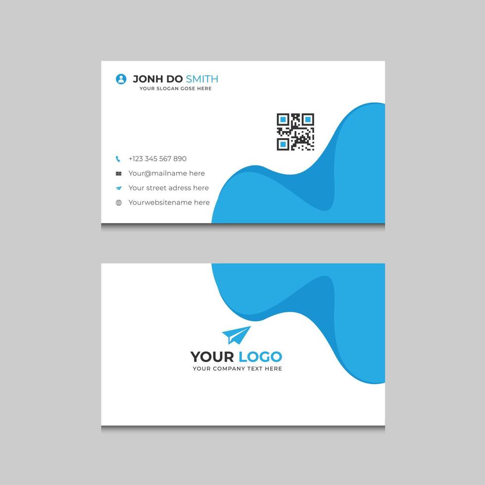 simple and modern business card template vector