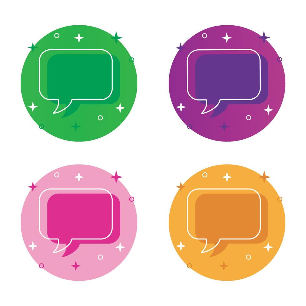 Colorful Doodle speech bubbles vector