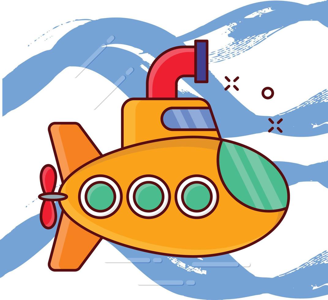 submarine   vector illustration on a background.Premium quality symbols. vector icons for concept and graphic design.