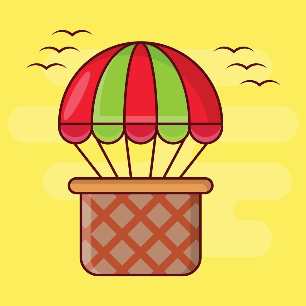 parachute  vector illustration on a background.Premium quality symbols. vector icons for concept and graphic design.