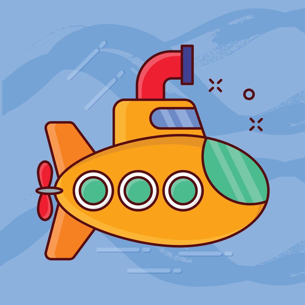 submarine  vector illustration on a background.Premium quality symbols. vector icons for concept and graphic design.