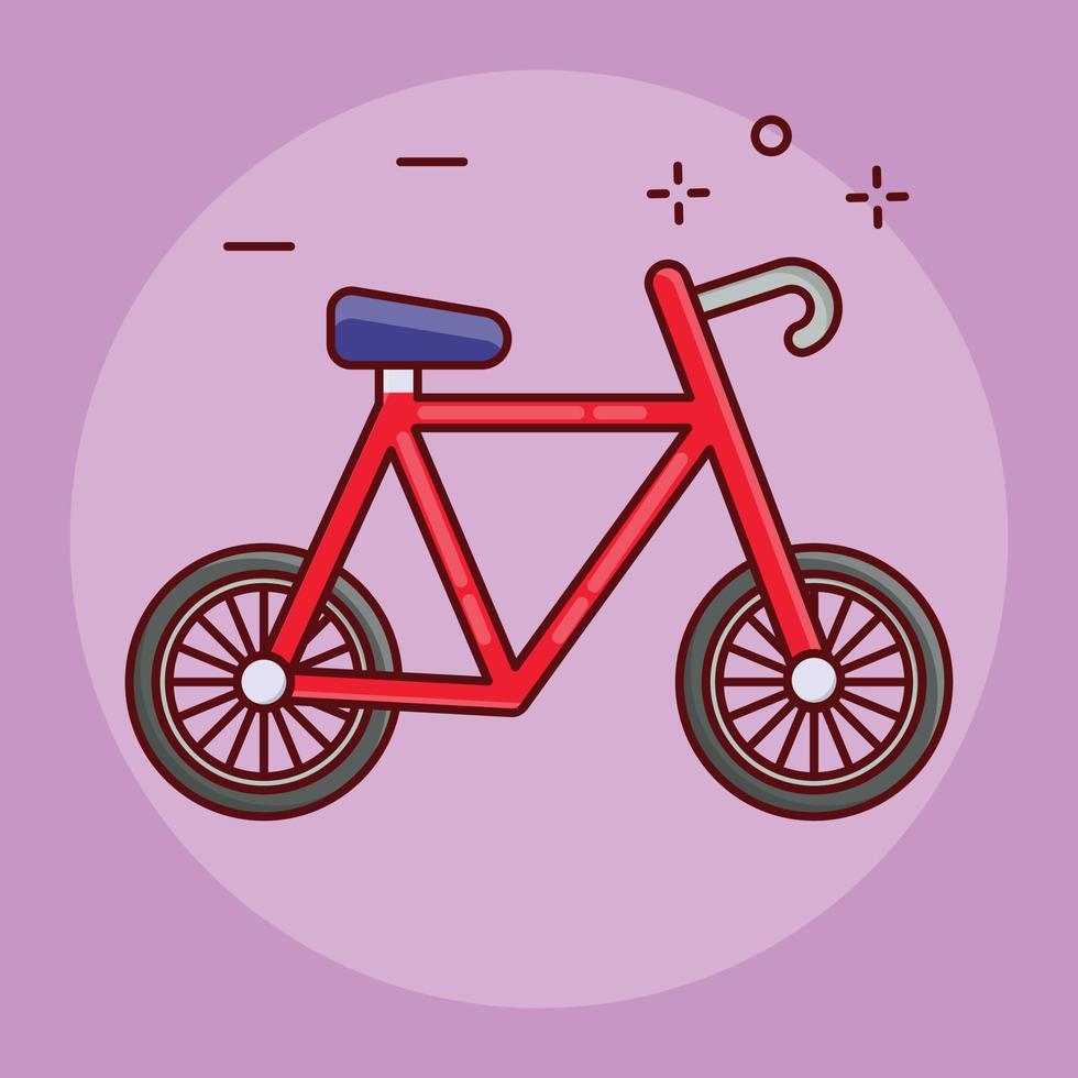 ilustración de vector de bicicleta en un fondo. símbolos de calidad premium. iconos vectoriales para concepto y diseño gráfico.