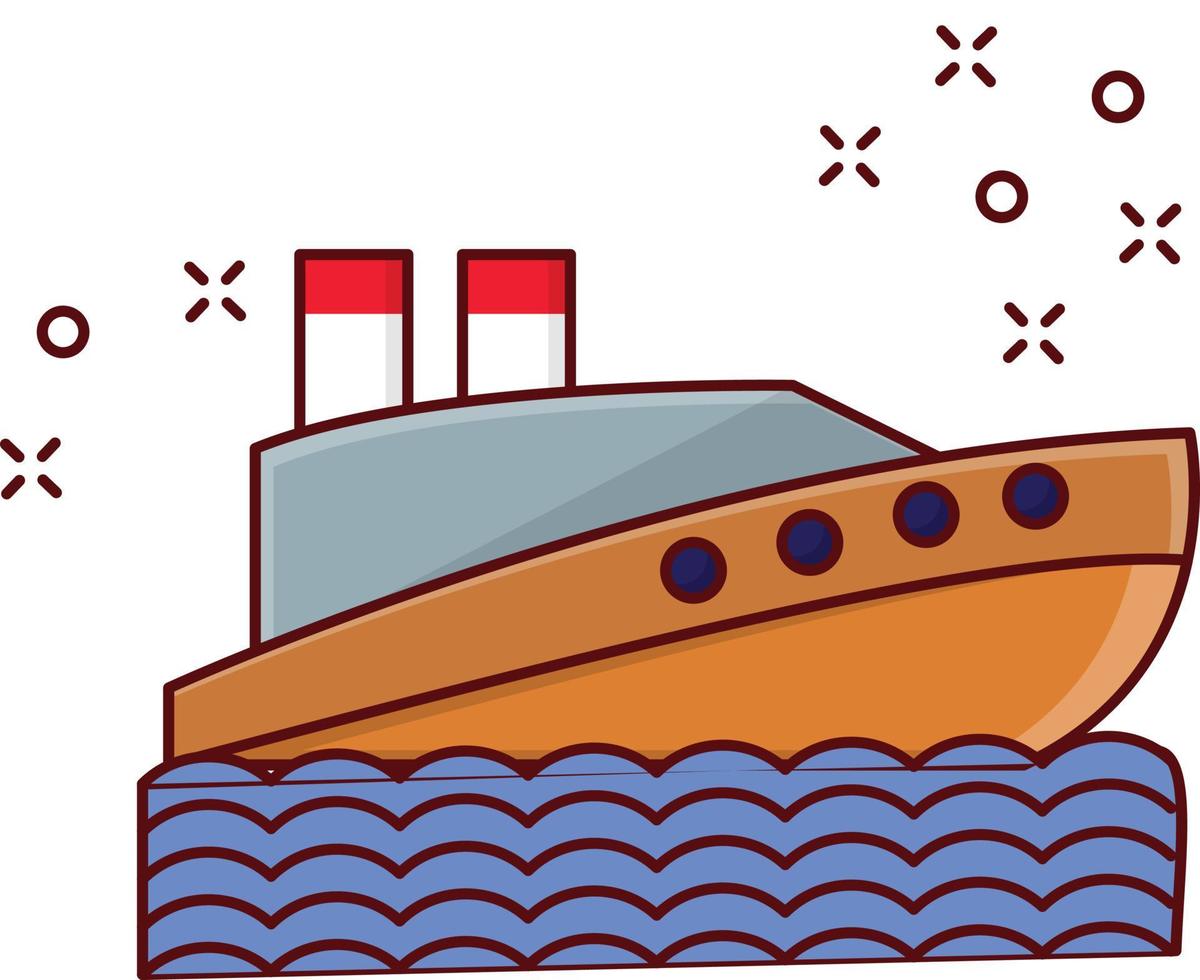 ilustración vectorial de crucero en un fondo. símbolos de calidad premium. iconos vectoriales para concepto y diseño gráfico. vector