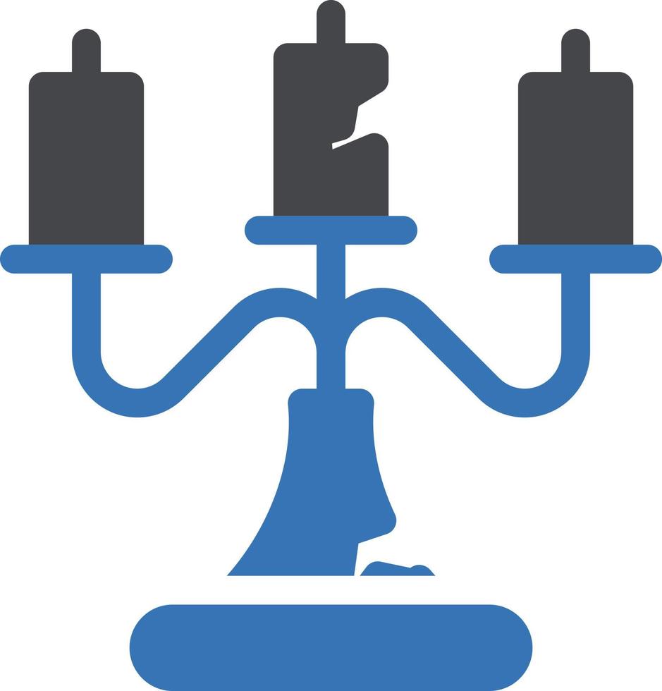 ilustración de vector de candelabros en un fondo. símbolos de calidad premium. iconos vectoriales para concepto y diseño gráfico.