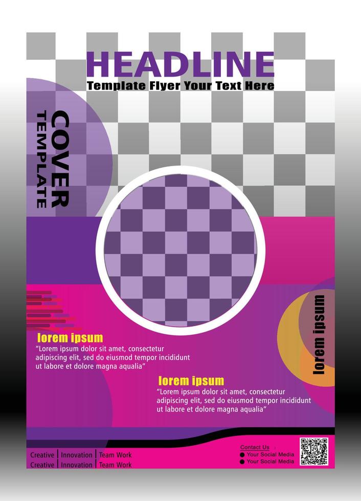 Poster flyer pamphlet brochure. cover design layout space for photo background. suitable for flyer design, brochure, book cover, print. Design template Vector