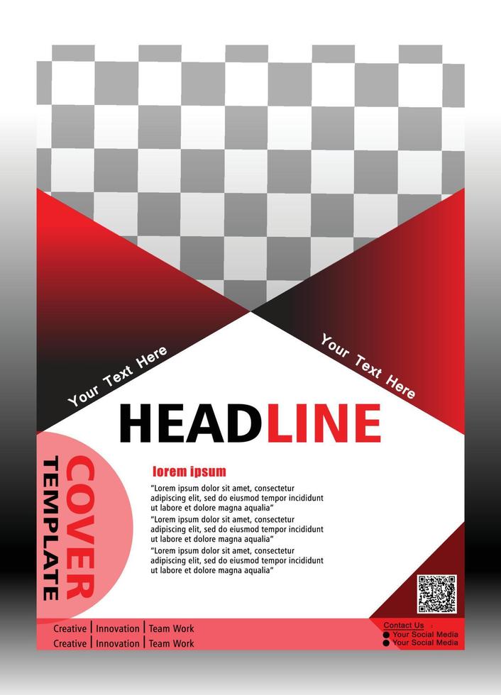 Poster flyer pamphlet brochure. cover design layout space for photo background. suitable for flyer design, brochure, book cover, print. Design template Vector
