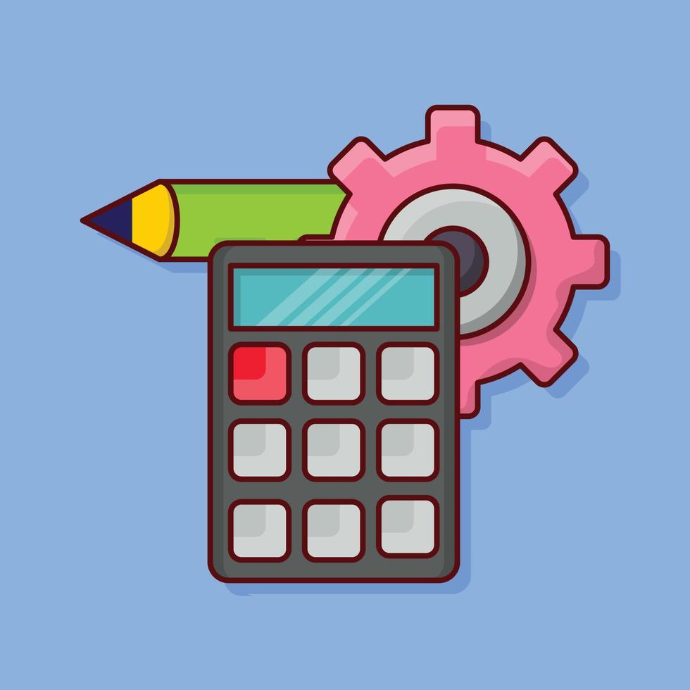 ilustración de vector de calculadora en un fondo. símbolos de calidad premium. iconos vectoriales para concepto y diseño gráfico.