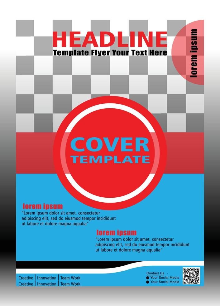 Poster flyer pamphlet brochure. cover design layout space for photo background. suitable for flyer design, brochure, book cover, print. Design template Vector