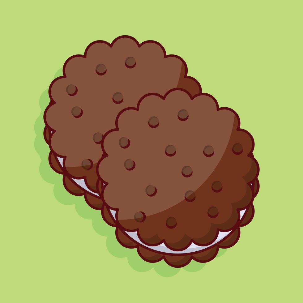 ilustración de vector de galletas en un fondo. símbolos de calidad premium. iconos vectoriales para concepto y diseño gráfico.