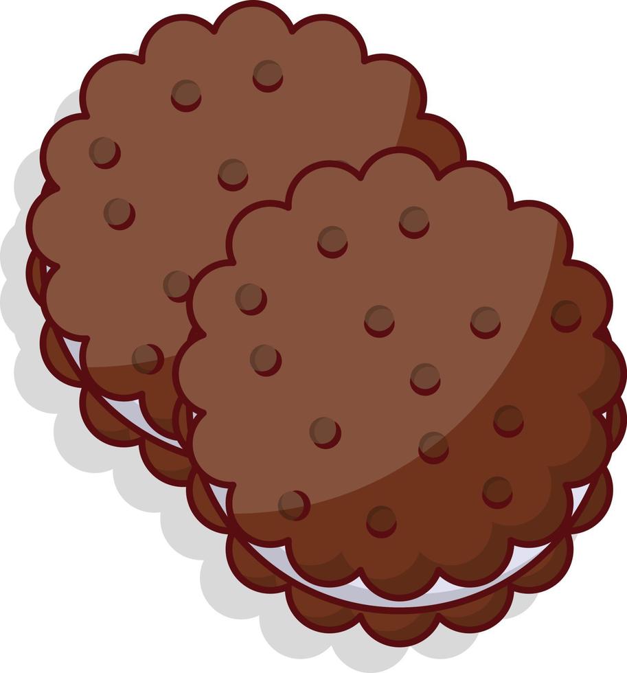 ilustración de vector de galletas en un fondo. símbolos de calidad premium. iconos vectoriales para concepto y diseño gráfico.