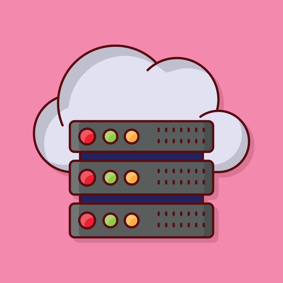 server cloud vector illustration on a background.Premium quality symbols. vector icons for concept and graphic design.