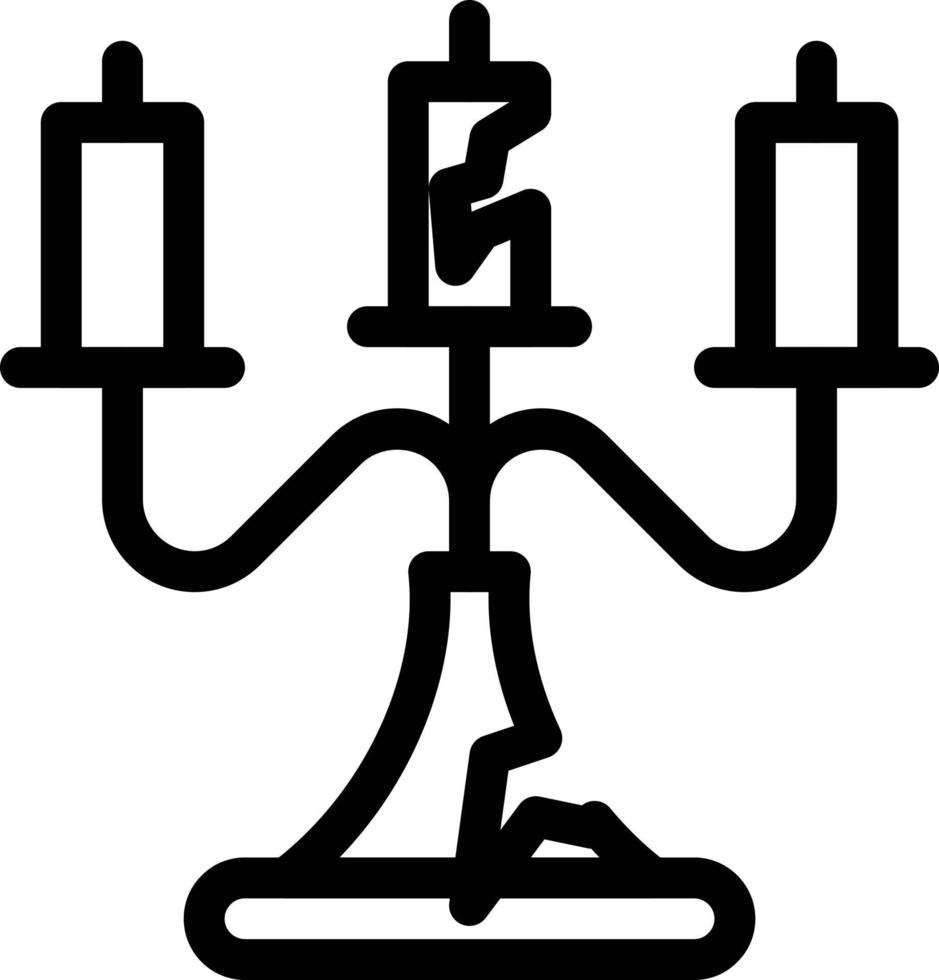 ilustración de vector de candelabros en un fondo. símbolos de calidad premium. iconos vectoriales para concepto y diseño gráfico.