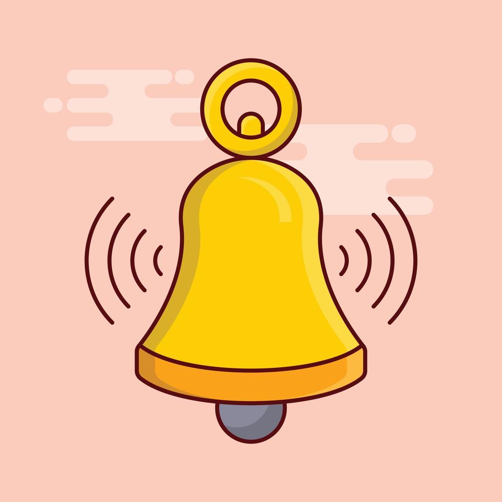 school bell vector illustration on a background.Premium quality symbols. vector icons for concept and graphic design.