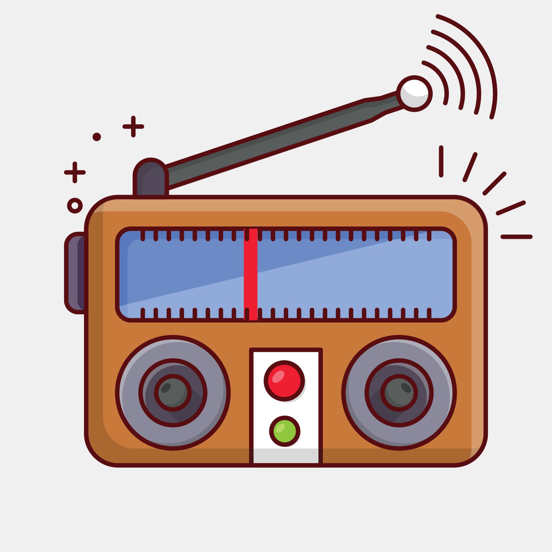 radio vector illustration on a background.Premium quality symbols