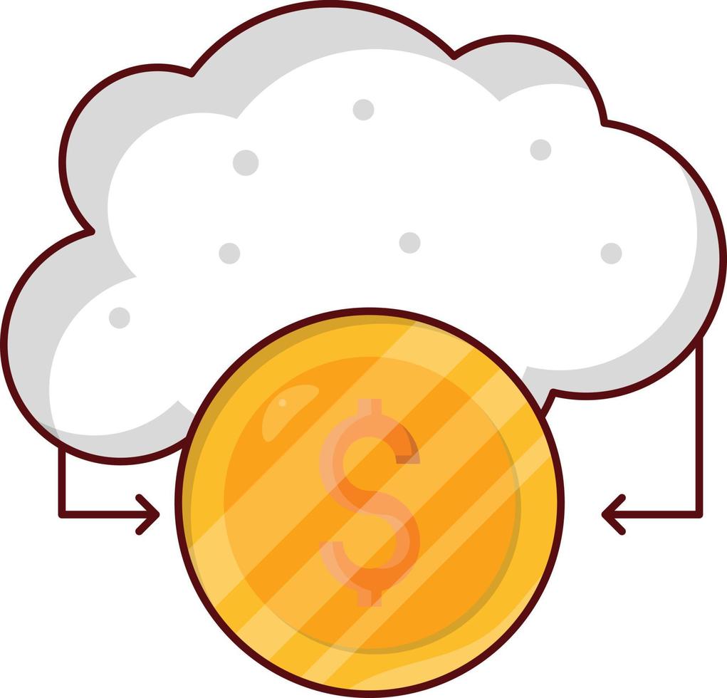 ilustración de vector de nube en un fondo. símbolos de calidad premium. iconos vectoriales para concepto y diseño gráfico.