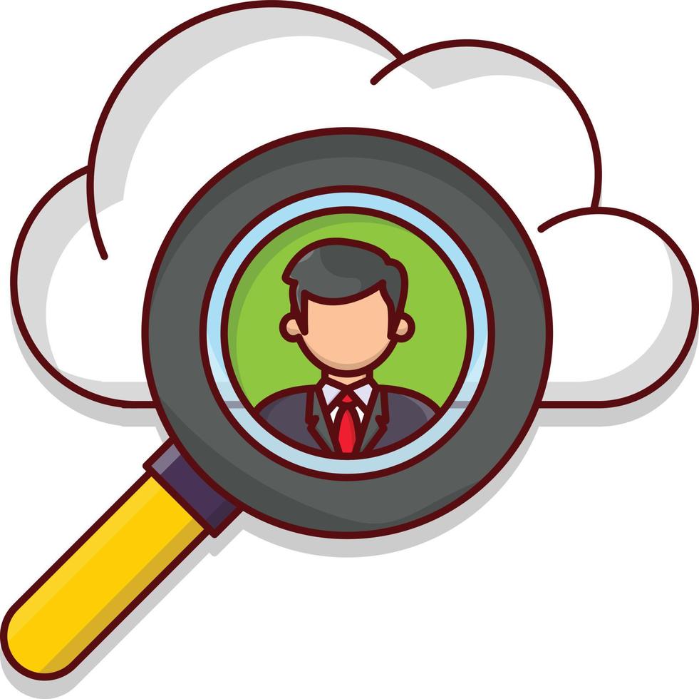 search user cloud vector illustration on a background.Premium quality symbols. vector icons for concept and graphic design.