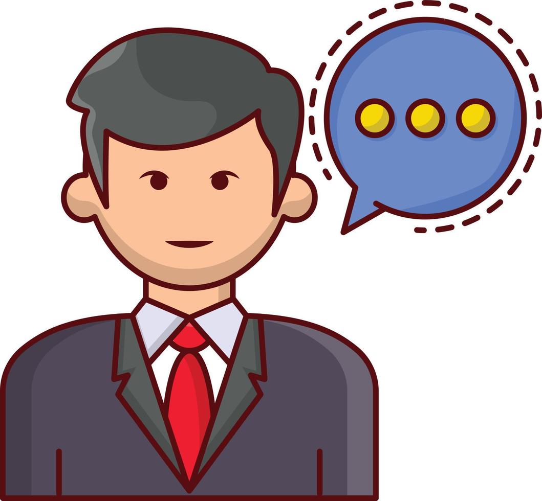 businessman talk vector illustration on a background.Premium quality symbols. vector icons for concept and graphic design.