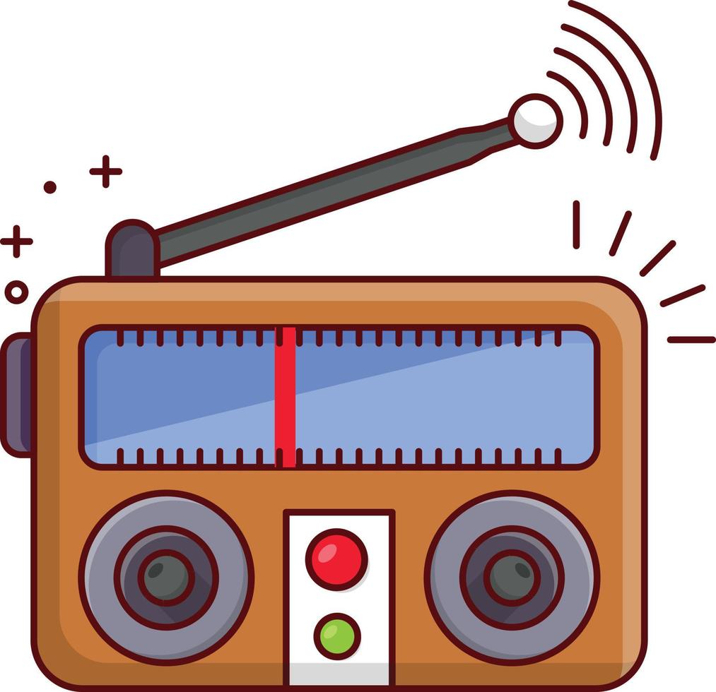 ilustración de vector de radio en un fondo. símbolos de calidad premium. iconos vectoriales para concepto y diseño gráfico.