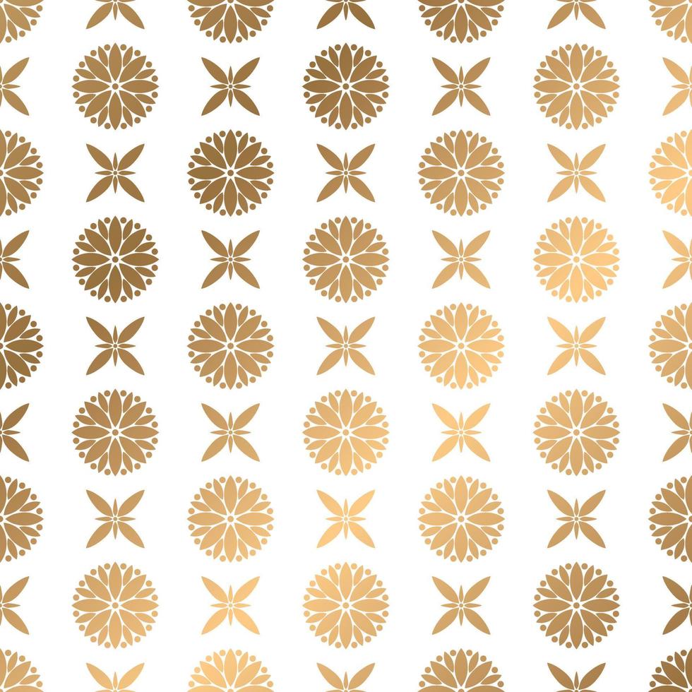 Golden Classical Beautiful Pattern Background Vector On Infinite Interlocking Brown Background