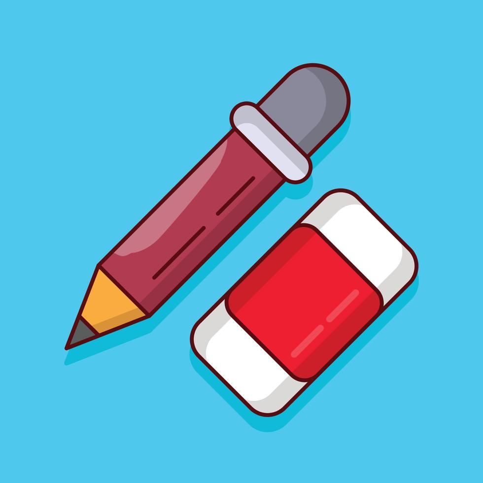 pencil eraser vector illustration on a background.Premium quality symbols. vector icons for concept and graphic design.