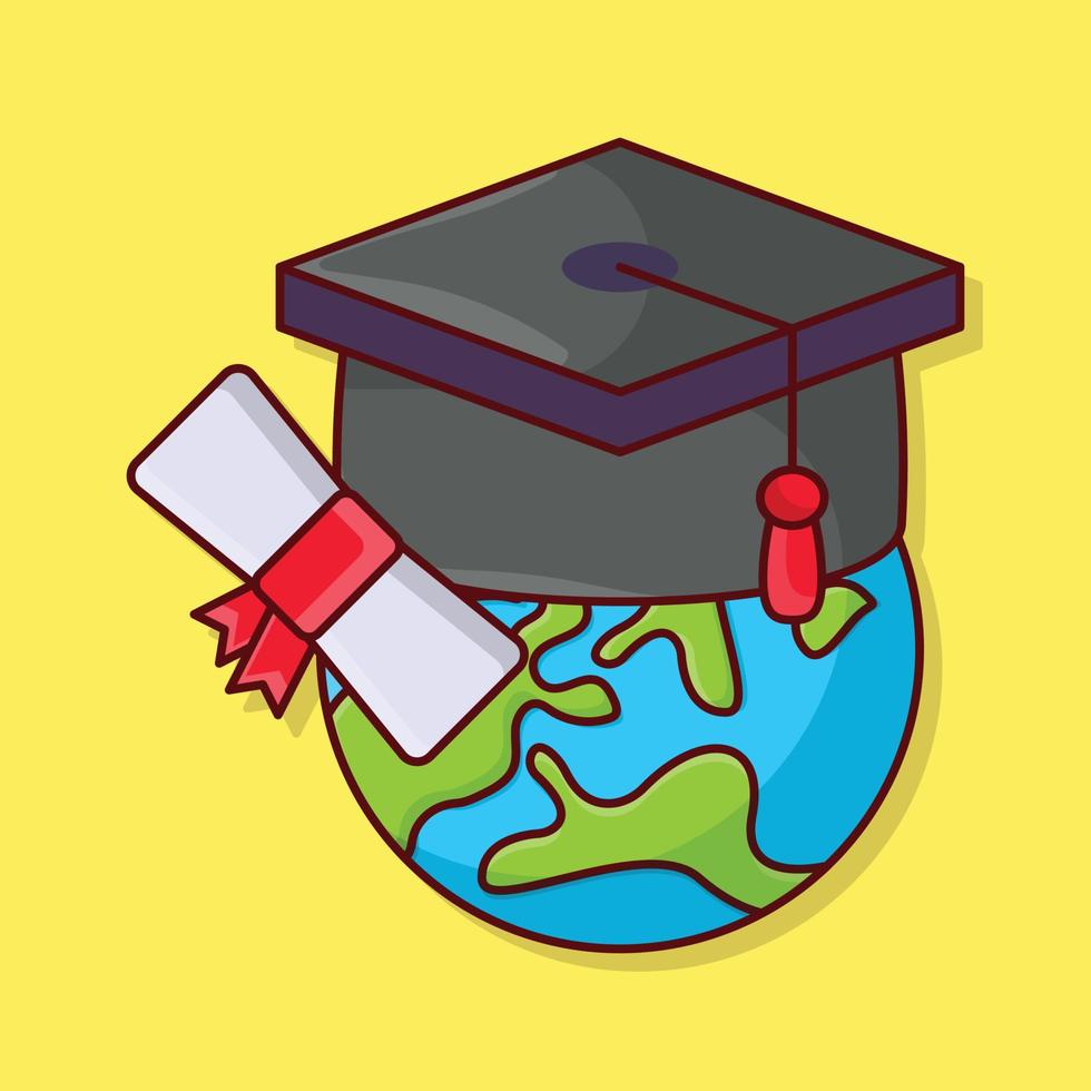 ilustración de vector de graduación en un fondo. símbolos de calidad premium. iconos vectoriales para concepto y diseño gráfico.