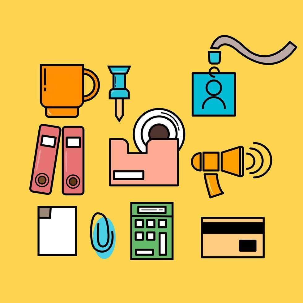 Office Supplies icon - Vector Design