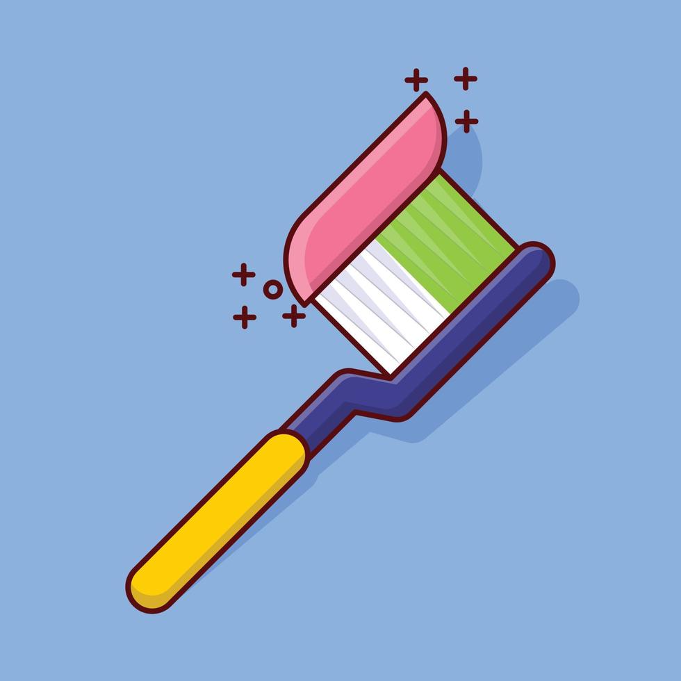 Ilustración de vector de cepillo de dientes en un fondo. Símbolos de calidad premium. iconos vectoriales para concepto y diseño gráfico.